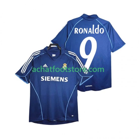 Maillot Real Madrid Ronaldo 9 Rétro Extérieur Tenue pour Homme 1998 2006 Manche Courte