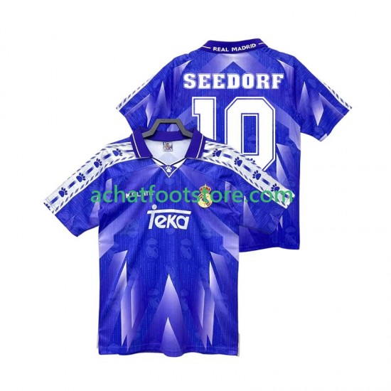 Maillot Real Madrid SEEDORF 10 Rétro Extérieur Tenue pour Homme 1996 2004 Manche Courte