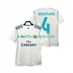 Maillot Real Madrid SERGIO RAMOS 4 Rétro Domicile Tenue pour Homme 2017 2018 Manche Courte