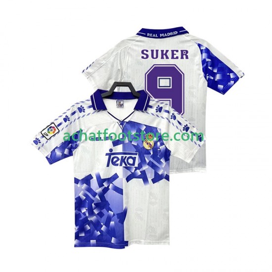 Maillot Real Madrid SUKER 9 Rétro 3ème Tenue pour Homme 1996 2004 Manche Courte