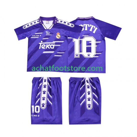 Maillot Real Madrid TOTTI 10 Rétro Extérieur Tenue pour Enfant 1994 1996 Manche Courte