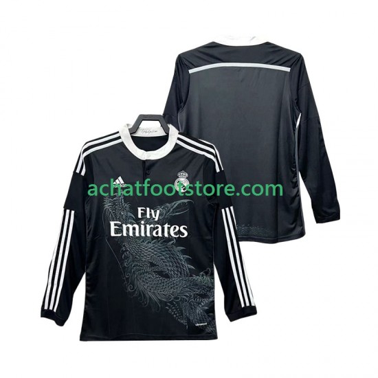 Maillot Real Madrid Rétro 3ème Tenue pour Homme 2014 2015 Manche Longue