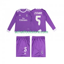 Maillot Real Madrid ZIDANE 5 Rétro Extérieur Tenue pour Enfant 2016 Manche Longue