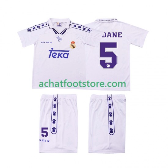 Maillot Real Madrid ZIDANE 5 Rétro Domicile Tenue pour Enfant 1994 1996 Manche Courte