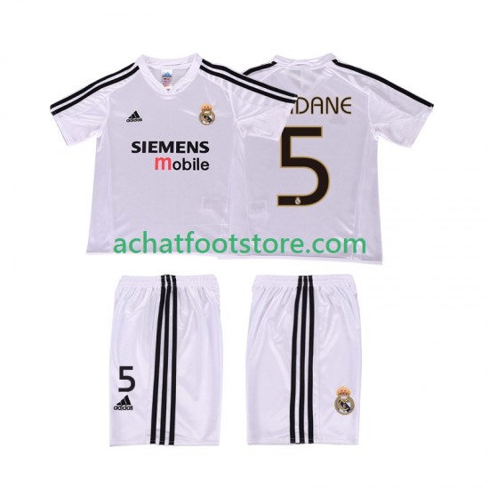 Maillot Real Madrid ZIDANE 5 5 Rétro Domicile Tenue pour Enfant 2010 1999 Manche Courte