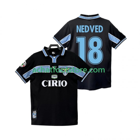 Maillot SS Lazio NEDVED 18 Rétro Extérieur Tenue pour Homme 1988 2002 Manche Courte