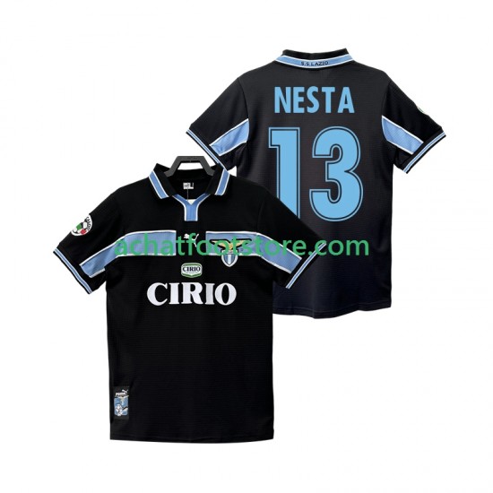 Maillot SS Lazio NESTA 13 Rétro Extérieur Tenue pour Homme 1988 2002 Manche Courte
