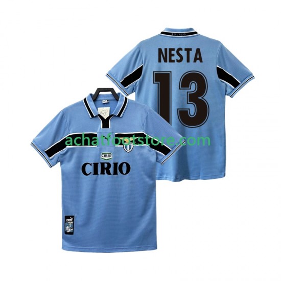 Maillot SS Lazio NESTA 13 Rétro Domicile Tenue pour Homme 1988 2002 Manche Courte