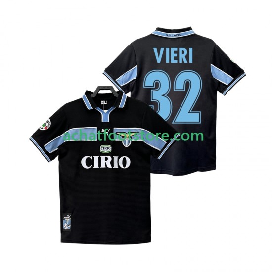 Maillot SS Lazio VIERI 32 Rétro Extérieur Tenue pour Homme 1988 2002 Manche Courte