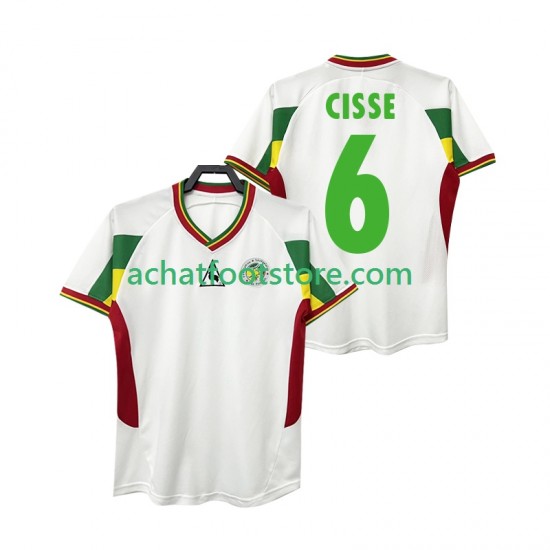 Maillot Sénégal CISSE 6 Rétro Domicile Tenue pour Homme 2010 Manche Courte