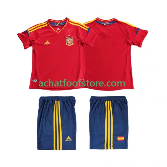 Maillot Espagne Rétro Domicile Tenue pour Enfant 2012 Manche Courte