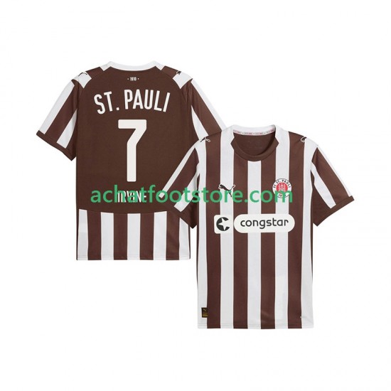 Maillot St. Pauli Jackson Irvine 7 Domicile Tenue pour Homme 2025-2026 Manche Courte