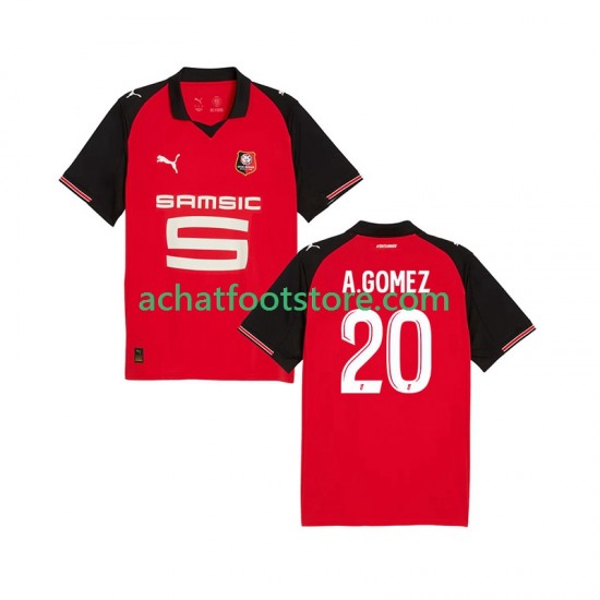 Maillot Stade Rennais Andres Gomez 20 Domicile Tenue pour Homme 2025-2026 Manche Courte