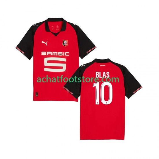 Maillot Stade Rennais Ludovic Blas 10 Domicile Tenue pour Homme 2025-2026 Manche Courte