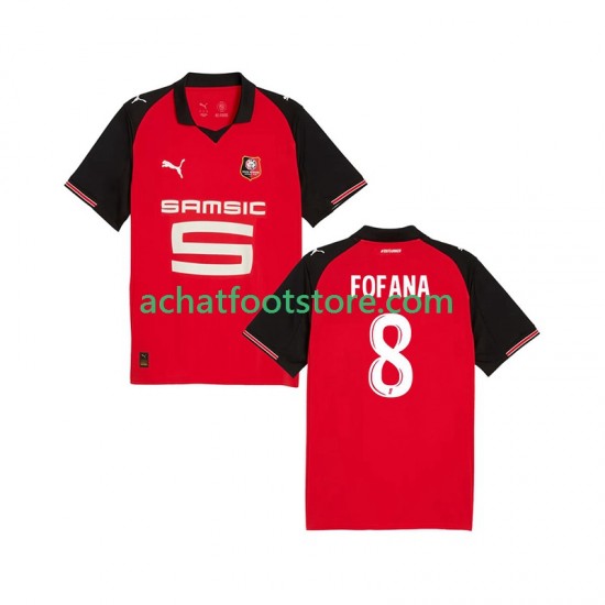Maillot Stade Rennais Seko Fofana 8 Domicile Tenue pour Homme 2025-2026 Manche Courte