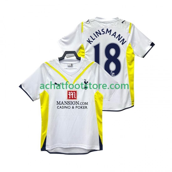 Maillot Tottenham Hotspur KLINSMANN 18 Rétro Domicile Tenue pour Homme 2009 2010 Manche Courte