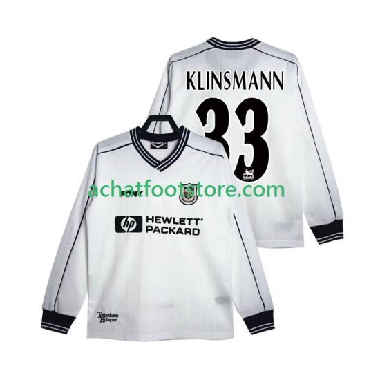 Maillot Tottenham Hotspur KLINSMANN 33 Rétro Domicile Tenue pour Homme 2004 2002 Manche Longue