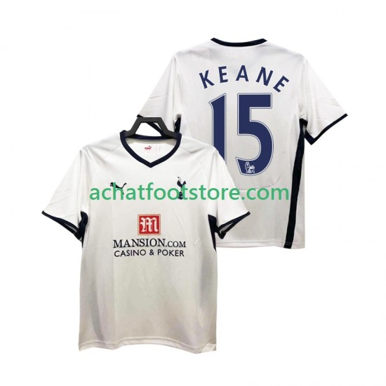 Maillot Tottenham Hotspur Keane 15 Rétro Domicile Tenue pour Homme 2008 2009 Manche Courte