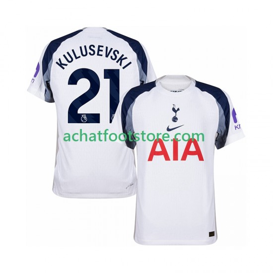 Maillot Tottenham Hotspur Kulusevski 21 Domicile Tenue pour Homme 2025-2026 Manche Courte