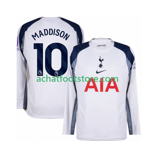Maillot Tottenham Hotspur Maddison 10 Domicile Tenue pour Homme 2025-2026 Manche Longue