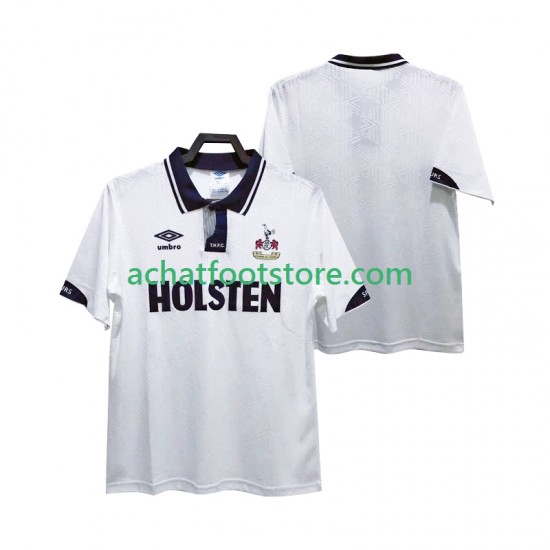 Maillot Tottenham Hotspur Rétro Domicile Tenue pour Homme 1991 1993 Manche Courte