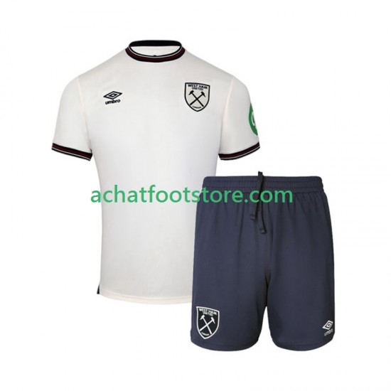 Maillot West Ham United Extérieur Tenue pour Enfant 2025-2026 Manche Courte