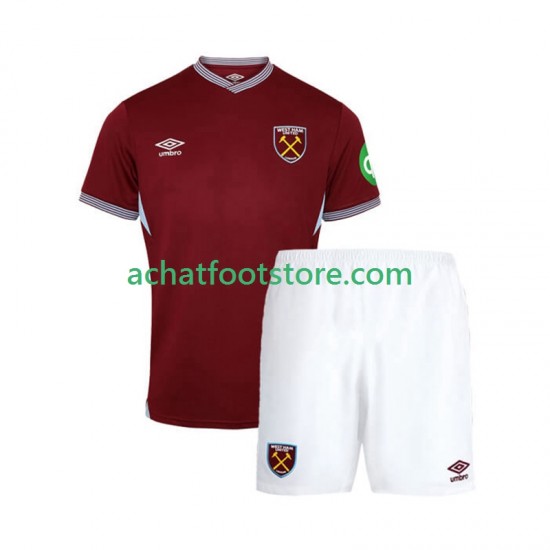 Maillot West Ham United Domicile Tenue pour Enfant 2025-2026 Manche Courte