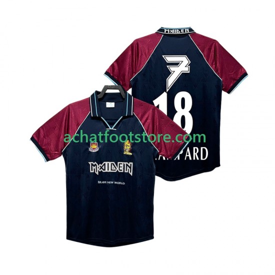 Maillot West Ham United LAMPARD 18 Iron Maiden Rétro Domicile Tenue pour Homme 2002 Manche Courte
