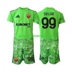 Maillot AS Rome Mile Svilar 99 Gardien Domicile Tenue pour Enfant 2026-2027 Manche Courte