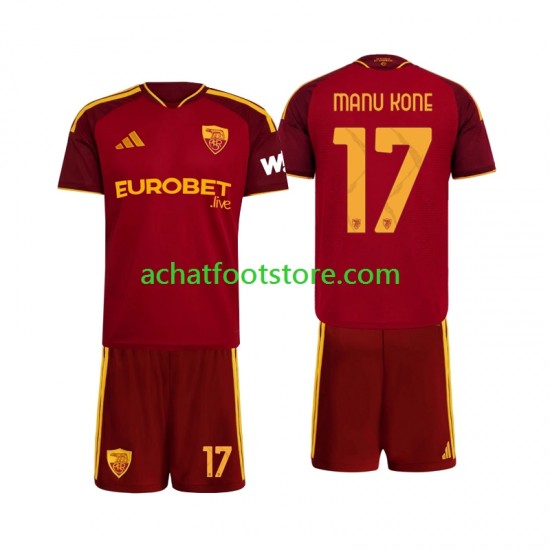Maillot AS Rome Manu Kone 17 Domicile Tenue pour Enfant 2026-2027 Manche Courte