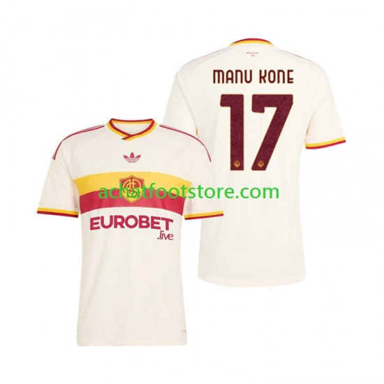 Maillot AS Rome Manu Kone 17 Extérieur Tenue pour Homme 2026-2027 Manche Courte