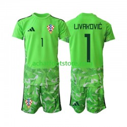 Maillot Croatie Dominik Livakovic 25 Gardien Domicile Tenue pour Enfant 2026-2027 Manche Courte