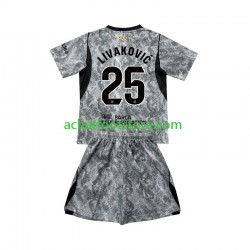 Maillot FC Barcelone Dominik Livakovic 25 Gardien Extérieur Tenue pour Enfant 2026-2027 Manche Courte