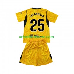 Maillot FC Barcelone Dominik Livakovic 25 Gardien 4ème Tenue pour Enfant 2026-2027 Manche Courte