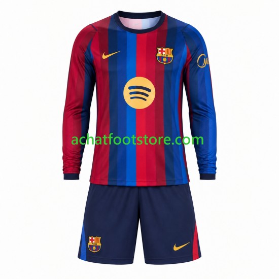 Maillot FC Barcelone Domicile Tenue pour Enfant 2026-2027 Manche Longue