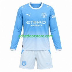 Maillot Manchester City Domicile Tenue pour Enfant 2026-2027 Manche Longue