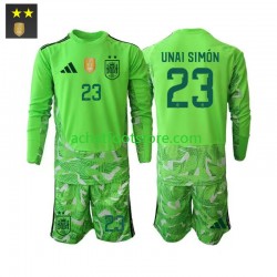 Maillot Espagne Unai Simon 23 Gardien 3ème Tenue pour Enfant 2026-2027 Manche Longue