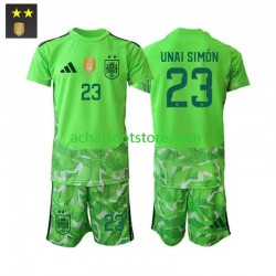 Maillot Espagne Unai Simon 23 Gardien 3ème Tenue pour Enfant 2026-2027 Manche Courte