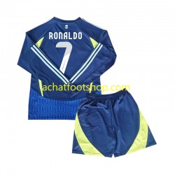 Maillot Al Nassr Cristiano Ronaldo 7 Extérieur Tenue pour Enfant 2024-2025 Manche Longue