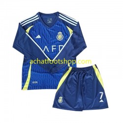 Maillot Al Nassr Cristiano Ronaldo 7 Extérieur Tenue pour Enfant 2024-2025 Manche Longue