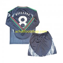 Maillot Arsenal Odegaard 8 Extérieur Tenue pour Enfant 2024-2025 Manche Longue