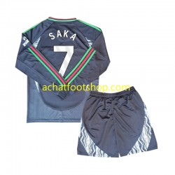 Maillot Arsenal Saka 7 Extérieur Tenue pour Enfant 2024-2025 Manche Longue