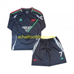Maillot Arsenal Saka 7 Extérieur Tenue pour Enfant 2024-2025 Manche Longue