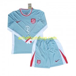 Maillot Atlético Madrid Extérieur Tenue pour Enfant 2024-2025 Manche Longue
