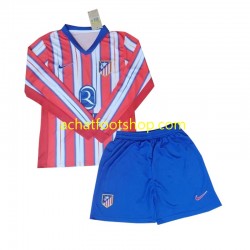 Maillot Atlético Madrid Domicile Tenue pour Enfant 2024-2025 Manche Longue