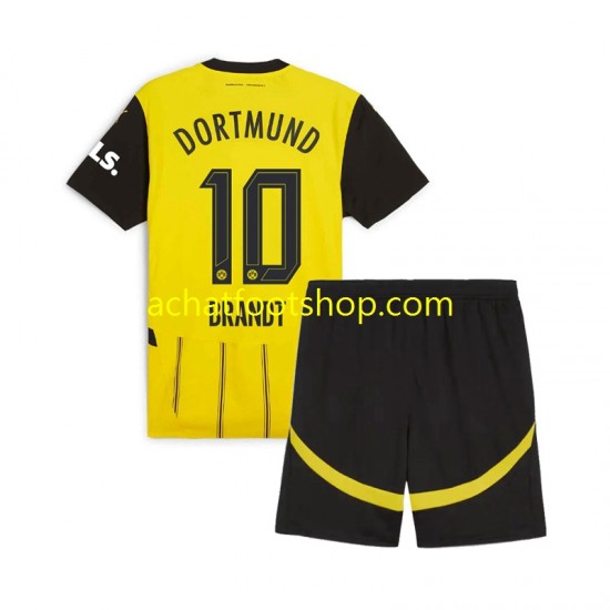 Maillot Borussia Dortmund Julian Brandt 10 Domicile Tenue pour Enfant 2024-2025 Manche Courte