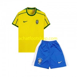 Maillot Brésil Rétro Domicile Tenue pour Enfant 1988 Manche Courte Maillot Brésil Rétro Domicile Tenue pour Enfant 1988 Manche Courte