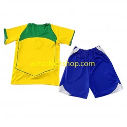 Maillot Brésil Rétro Domicile Tenue pour Enfant 1999 Manche Courte