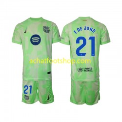 Maillot FC Barcelone F DE JONG 21 3ème Tenue pour Enfant 2024-2025 Manche Courte