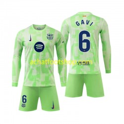 Maillot FC Barcelone Gavi 6 3ème Tenue pour Enfant 2024-2025 Manche Longue
